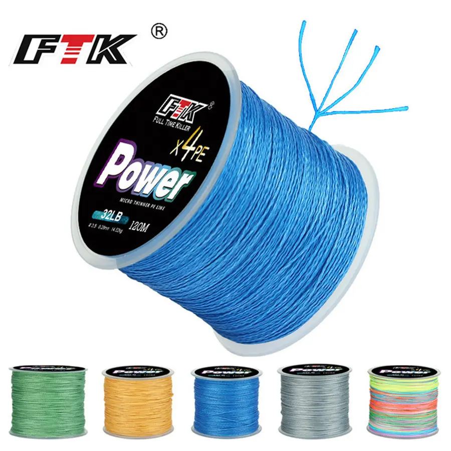 FTK Dali Ma Line 120m 4-strand PE Leader Line, Fishing Line, Braided Line, Main Line, Fishing Gear, Fishing Equipment