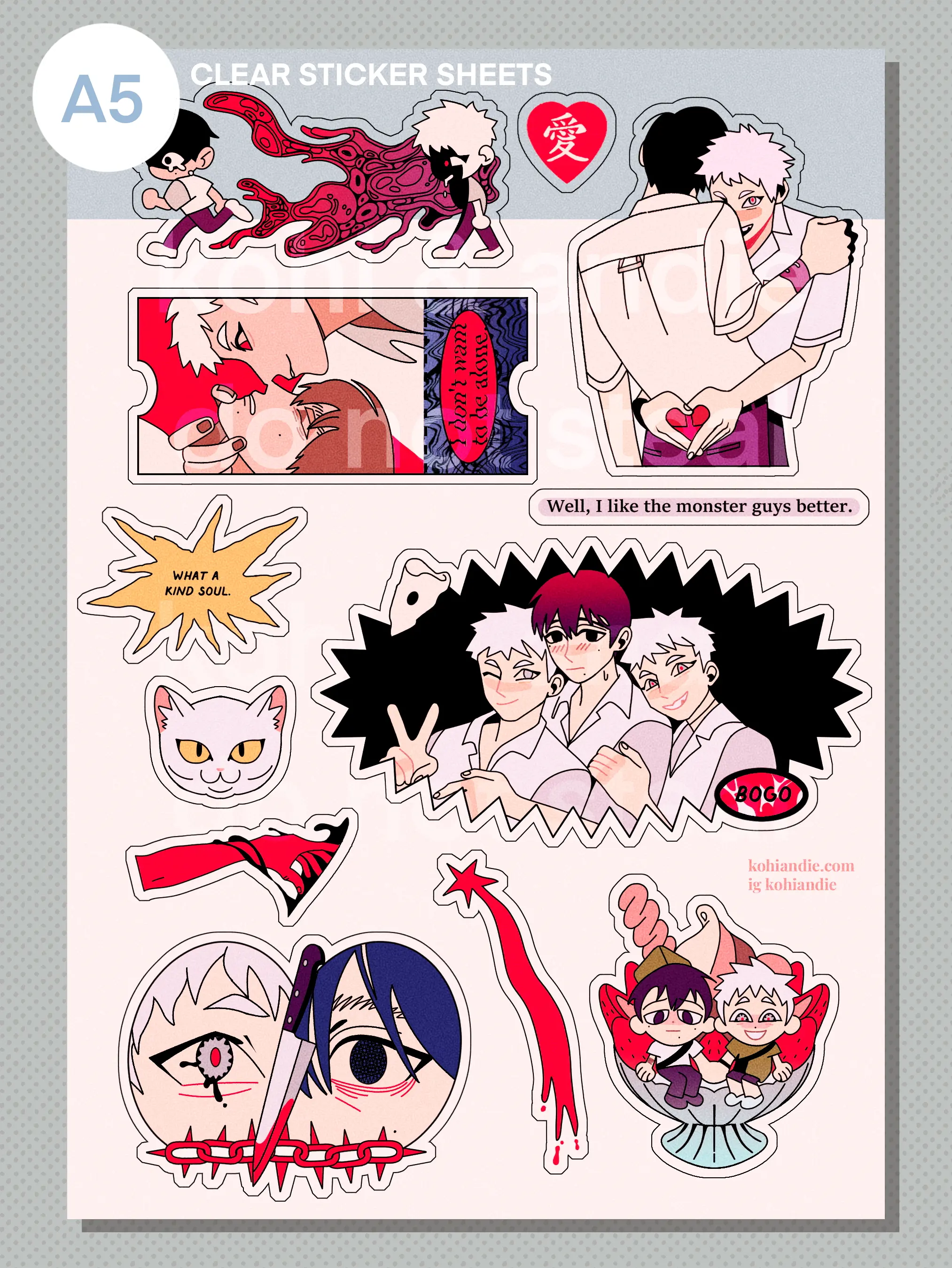 SUMMER HIKARU DIED CLEAR PLANNER STICKERS