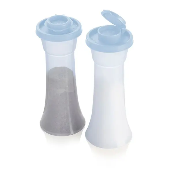 Tupperware Hourglass Salt and Pepper Shakers Large ~ Leak Proof ~ Moister Proof ~ Camping Salt and Pepper Shakers kitchen  supplies Container Utensils