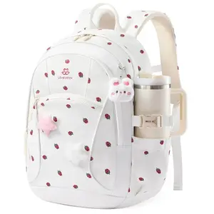 LOVEVOOK School Backpack for Teen Girls & Kids, Lightweight Large Capacity Waterproof Bookbag with 15.6" Laptop Compartment, Cute Ergonomic Bag for Elementary Middle School Students