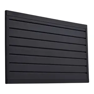 VEVOR Slat Wall Paneling,  2 x 4 ft, PVC Garage Slatwall with Modular Design, Black Slat Wall Easy-to-Install Adjustable Slatwall Panel with Coupling Structure & DIY Cutting, Fits for Storage & Display