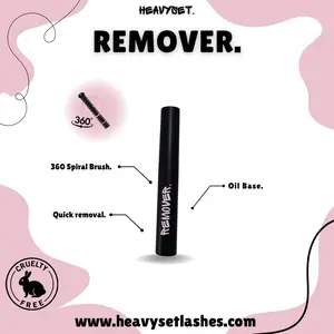 HEAVYSET Oil Based Eyelash Adhesive Remover for Sensitive Eyes Gentle