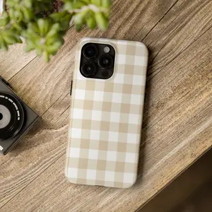 Mackenzie Childs Tan Check iPhone Case