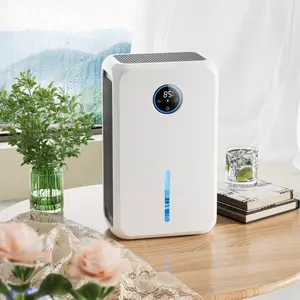 Home Dehumidifier with 75 oz Water Tank 800 sq ft Coverage Auto Shut Off Feature Various Colors LED Light for Bathroom Bedroom Basement