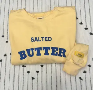Salted butter embroidered sweatshirt, butter sweatshirt, embroidered butter sweatshirt, butter gift, baker gift, gift for baker, butter