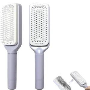 Self Cleaning Hair Brush with Elegant Handle, Versatile for Everyday Use