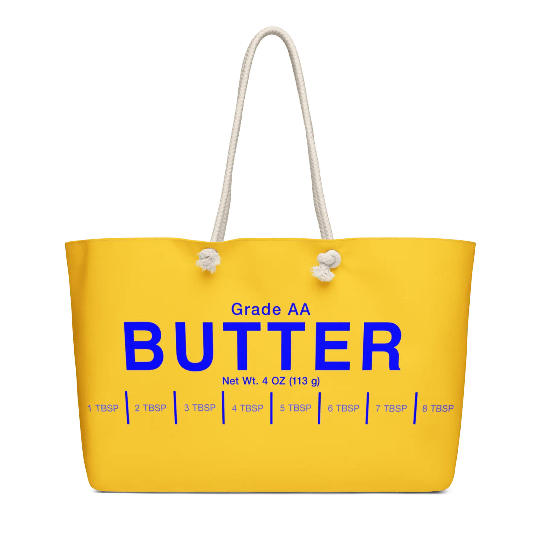 Butter Weekender Tote Bag - Canvas Everyday Bag, Strong & Durable, Perfect for Weekend Trips, Women's Bag, Casual Bag, Tote Bag, Book Tote, Beach Bag