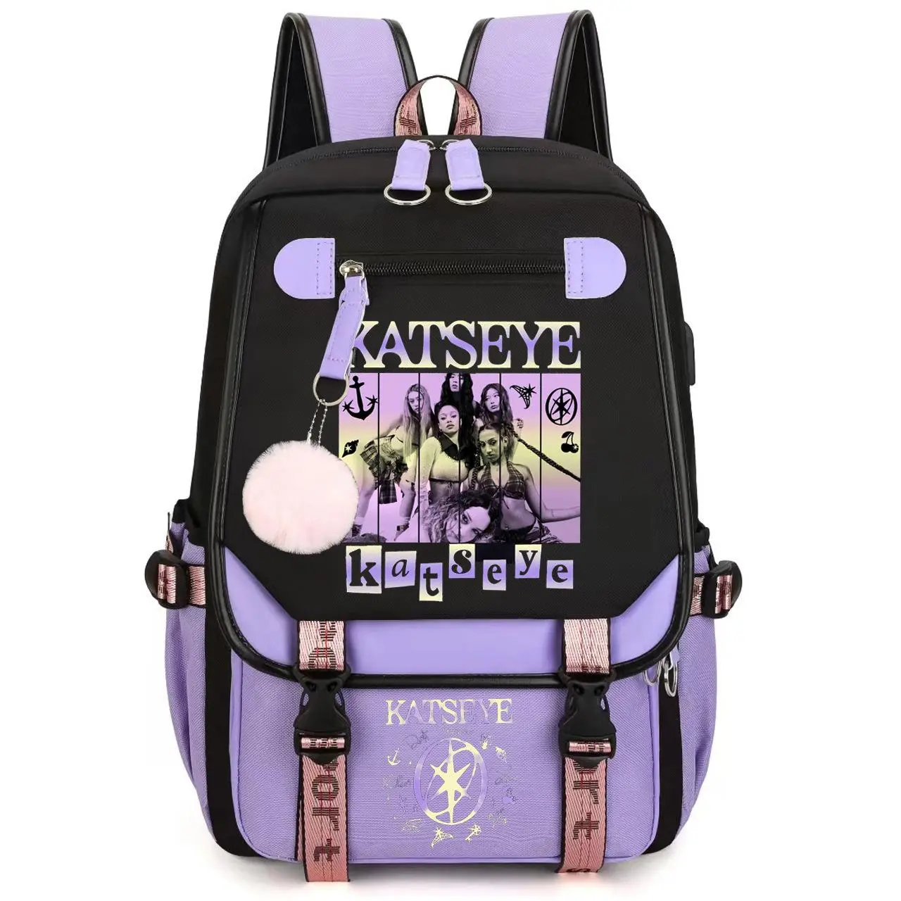 Katseye Music Korean girl group print student school bag backpack