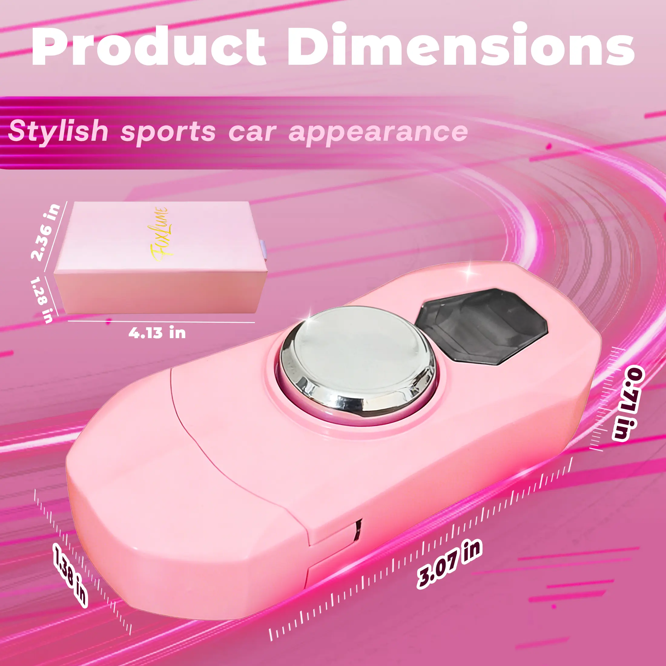 Pink Metal Fidget Spinner Lighter [No Gas] , Cute Windproof Refillable Adjustable Lighter with DIY Stickers, Perfect Mother's Day Gift for Her,Fashion Gift for Girl Friend