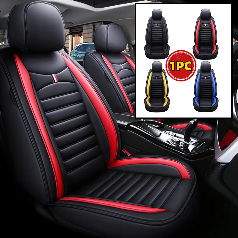 waterproof car seat cover wear-resistant five-seater PU leather seat cover anti-scratch easy to clean car seat full car protective cover 1PC