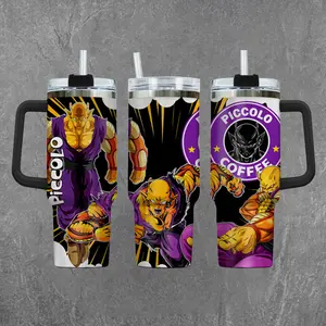 [Dragon Ball Z] Piccolo “Orange Awakening” Namekian Warrior 20oz & 40oz Tumbler With Handle – Anime Gaming Stainless Steel Cup, Insulated Iced Coffee Mug, Aesthetic Design, Trendy Drinkware, Daily Use, Gift Idea, Fan Favorite, Gift For Otaku & Anime Fans