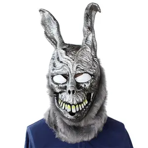 FunnybunnymasklatexandfurHalloweencostumeanimalmaskpartycosplaydresspropsadult