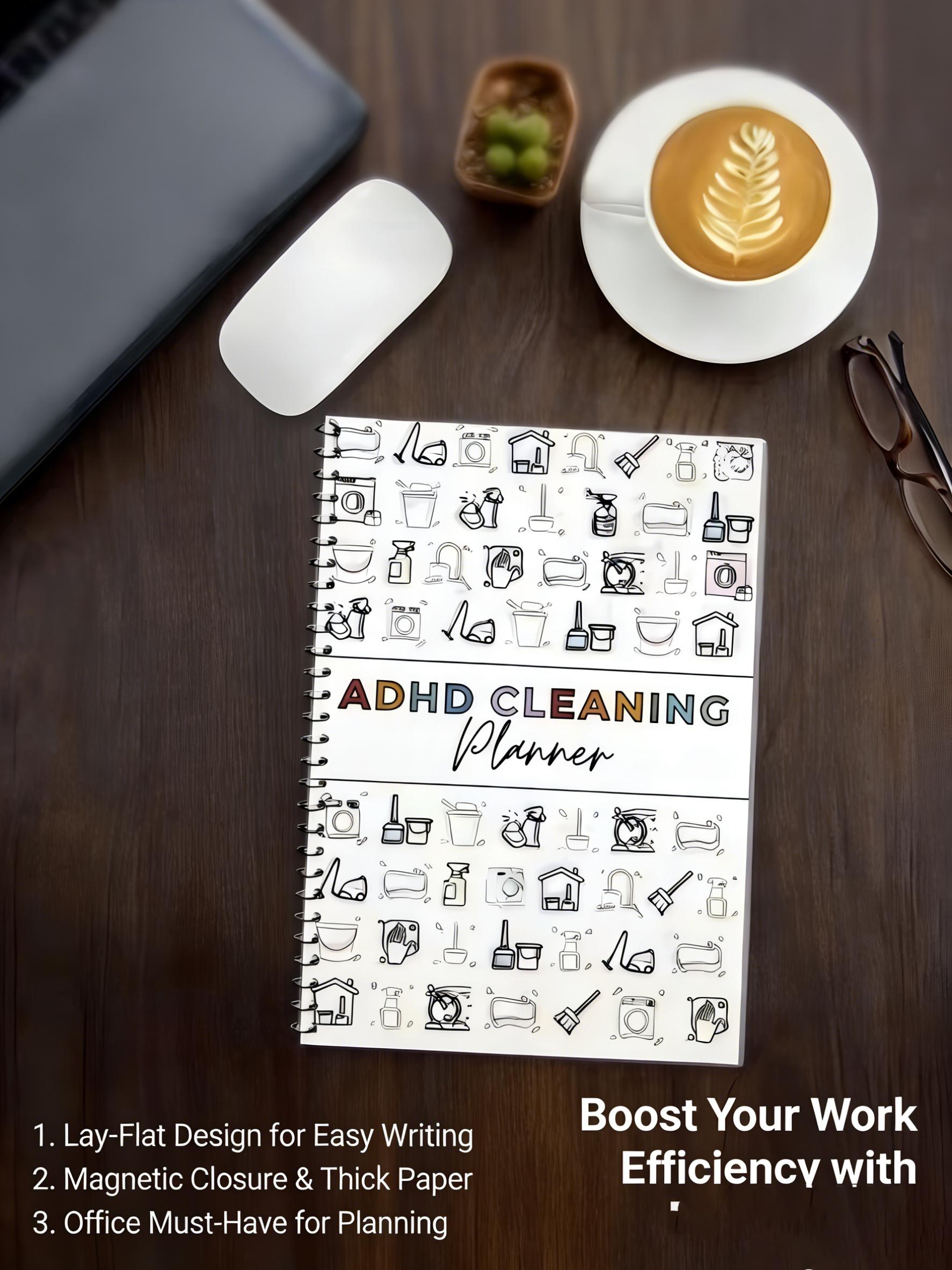 Household Cleaning Planner Notebook,Household Cleaning Schedule Notebook for Home Office Dormitory School Spiral Bound Planner Weekly Planner