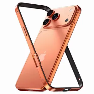 Alloy Frame Metal Bumper Case For iPhone 17 Series Shockproof Soft Inner Phone Edge Cover For iPhone 17 Air Pro Max