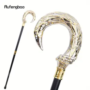 Golden White U Steampunk Cane Fashion Stick Gentleman Luxury Crosier Knob Stick 92cm