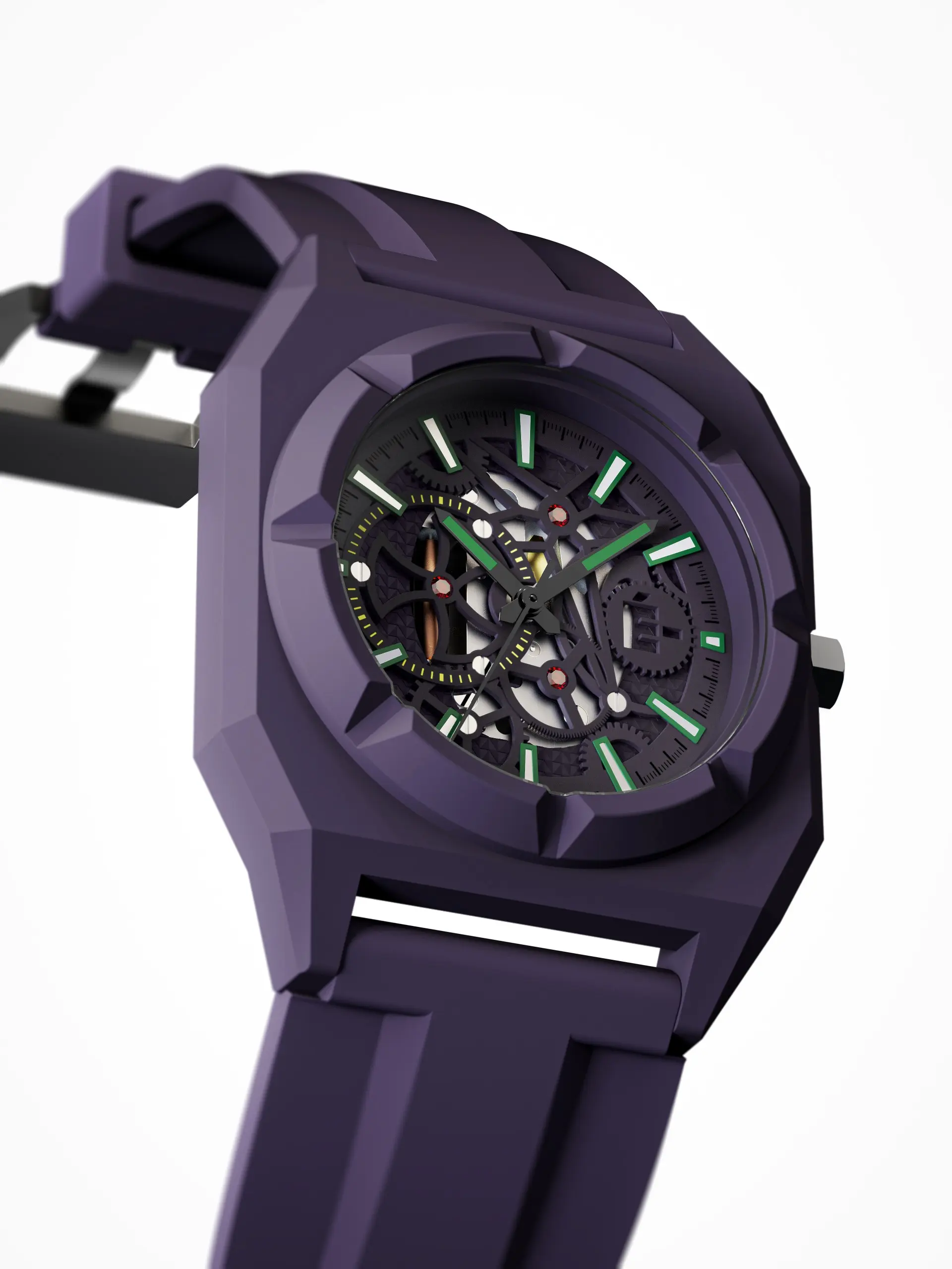 Trendy Skeleton Unisex Quartz Watch - Bold Color Dial, Soft Silicone Band, Waterproof Casual Analog Watch for Couples & Streetwear Double Standard SKÉLÉTON Series, Skeleton Watches, Casual Trendy Wristwatch, Casual Fashion Wristwatch