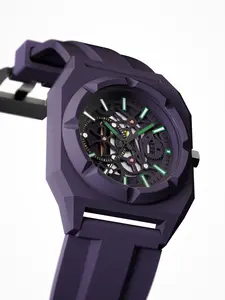 Trendy Skeleton Unisex Quartz Watch - Bold Color Dial, Soft Silicone Band, Waterproof Casual Analog Watch for Couples & Streetwear Double Standard SKÉLÉTON Series, Casual Trendy Wristwatch, Casual Fashion Wristwatch