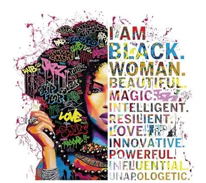 I AM A BLACK WOMAN Vinyl Sticker - Empowering Home Decorative Sticker