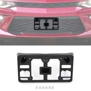 Laser Cut UV-Coated Front Bumper License Plate Bracket Tag Holder Frame, Vehicle Auto Parts Accessories for 2016+ Chevy Camaro Car Exterior Number Plate Accessory Replacement Truck