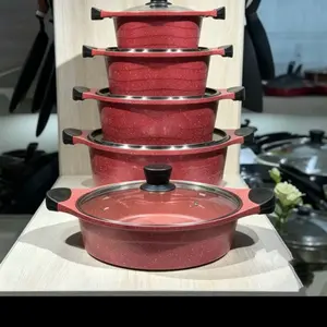 Luxury Purple Nonstick Pot Set 19-piece kitchen