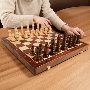 [Convenient Folding] Premium Chess Set, Deluxe Chessboard Gift Box, Christmas Gift for Boyfriend/Father, Collectible for Chess Enthusiasts - Portable Folding Chessboard Design, Christmas Birthday Gift for Men/Women