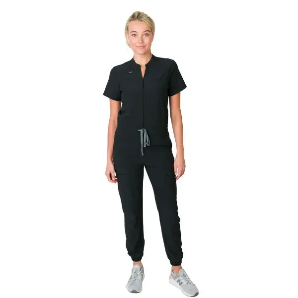 Medgear Women's Scrubs Jumpsuit with Short Sleeves and 8 Pockets Medgear Women's Scrubs Jumpsuit with Short Sleeves and 8 Pockets