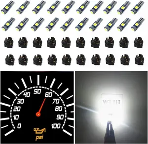 T5 74 LED Dashboard Indicator Bulbs – Wedge Base Instrument Panel Light Kit for Car Gauge Cluster, 20-Pack