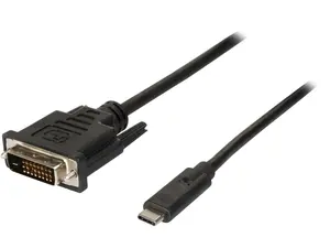 StarTech.com CDP2DVIMM1MB 3.3 ft / 1 m USB-C to DVI Cable - USB Type-C Video Adapter Cable - 1920 x 1200 - Black (CDP2DVIMM1MB)