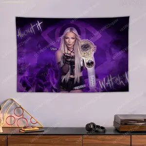 Liv Morgan Poster Tapestry Wall Tapestries For Bedroom Backdrop Decoration Background Flag Wrestling Fans Boxing Wallpaper ﻿
