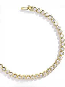 Filled Tennis Bracelets for Women |Zirconia Bezel Gold Tennis Bracelet|Jewelry Gift for Women Valentines Mother Christmas Wedding Birthday