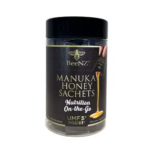 BeeNZ Raw Manuka Honey Packets, Certified UMF 5+ (MGO 83+), New Zealand Honey Packets, Pure, Natural Superfood for On-the-Go Wellness Support, No Sugar Added, 12 Pack