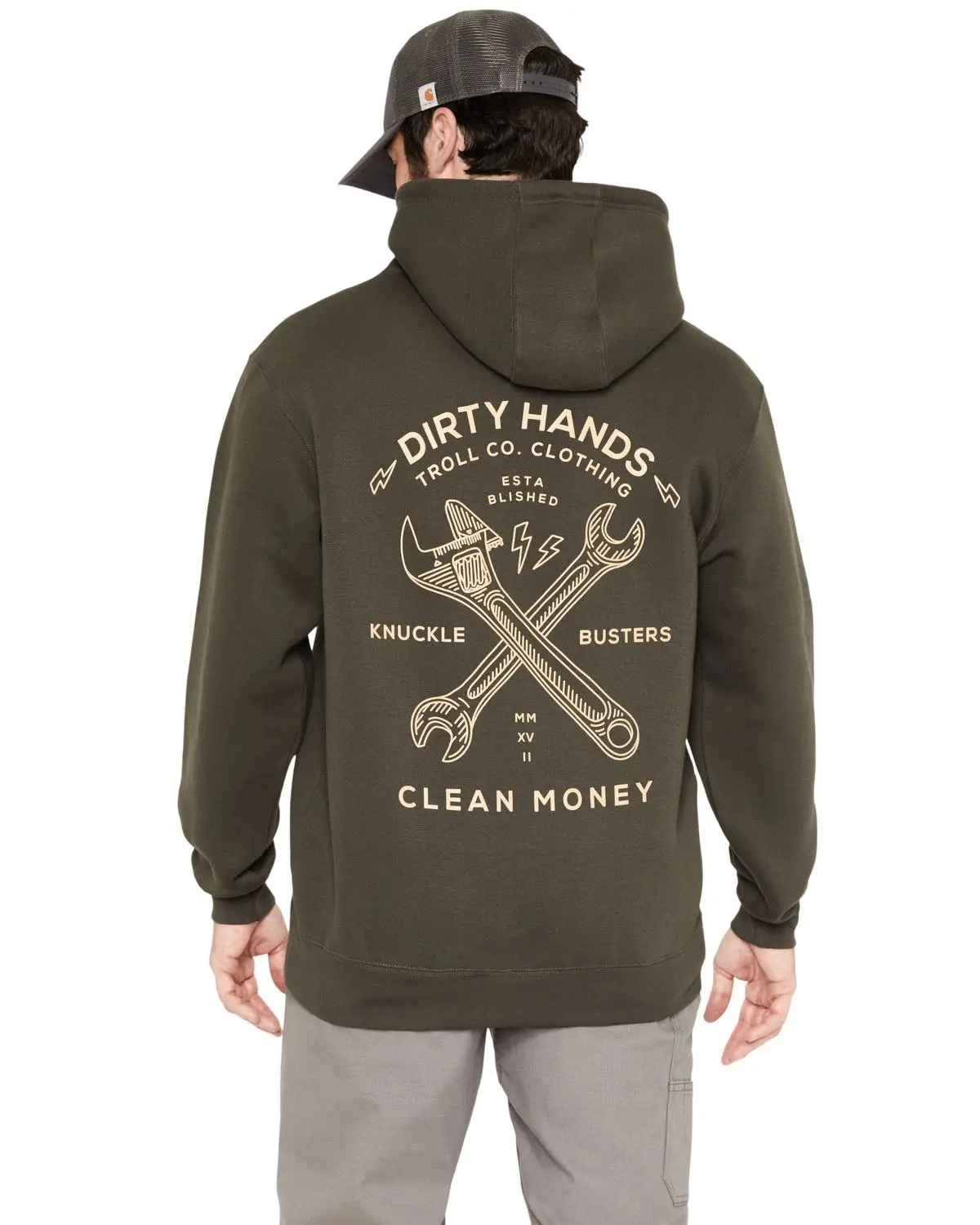 Troll Co Men's Men'S Dhcm Twisting Wrenches Graphic Hooded Sweatshirt - Tc2882