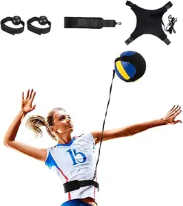 Volleyball Training Equipment Aid - Solo Practice, Realistic Repetitions & Adjustable Design - Perfect for All Levels & Genders - Extendable Elastic Cord 11in-78in