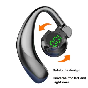 Rotatable, usable for both left and right ears, Ultra Long Lasting Battery, Single-Ear Wireless Headset, All-Day Audio Playback Earbuds, Stereo Bass, Headphone For Sports, Earphones For Sports Outdoor Running Cycling Gym, Workout Headphones
