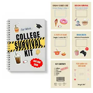 College Student Life Guide Notebook, Emergency and Leisure Dual-Use, Creative Funny Text Coil Notebook, Graduation Gift, Freshman Welcome Present