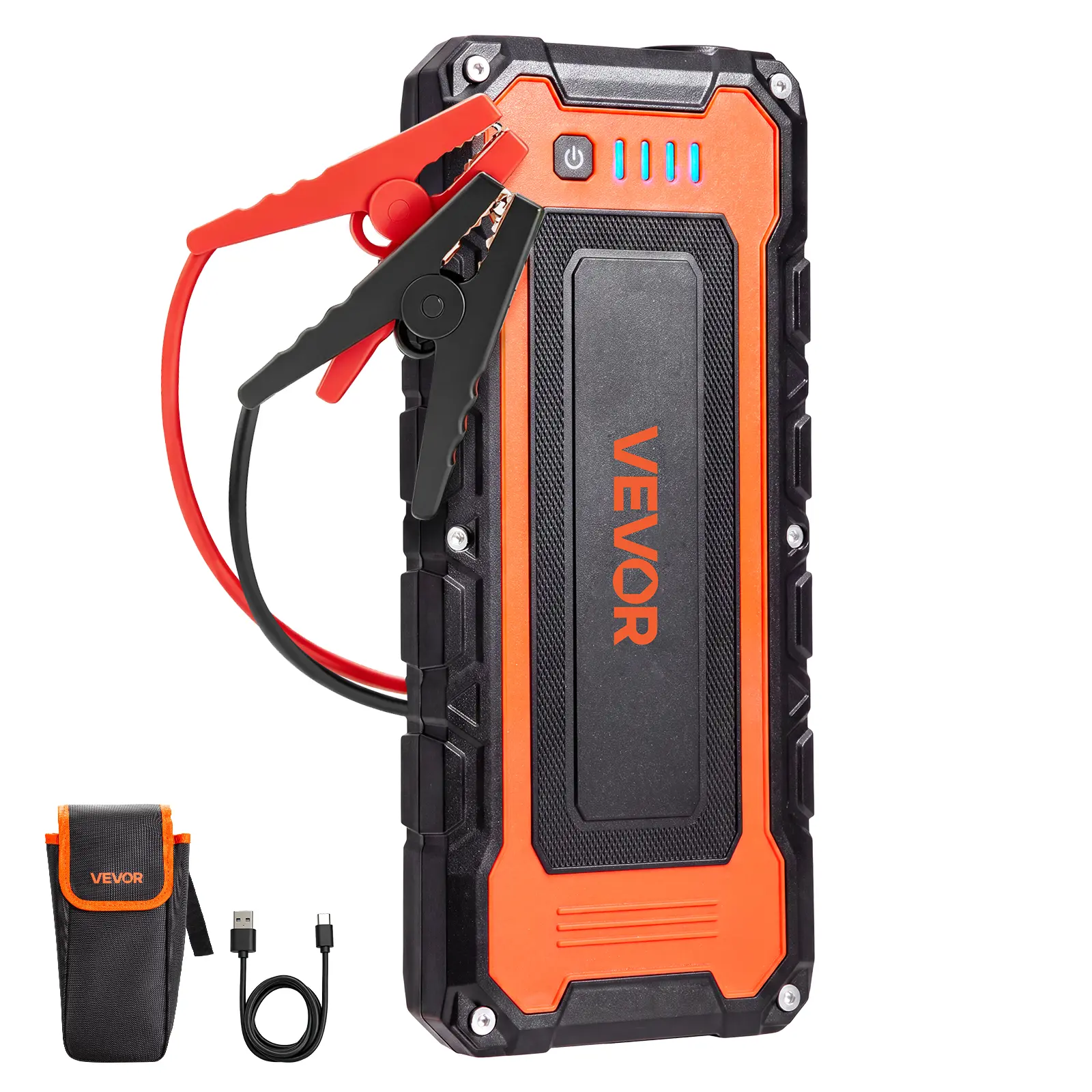 VEVOR Jump Starter 5000A Peak Portable Car Battery Booster Jump Box 12V, for Up to 9.0L Gas / 8.0L Diesel Engine, Power Bank, 3 Mode Emergency LED Flashlight, Lithium Battery Pack, with USB Output
