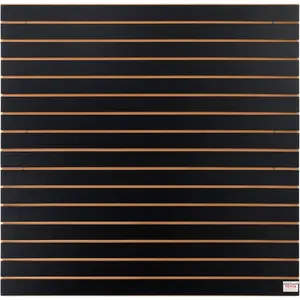 VEVOR Slatwall Panels, 4 ftx 2 ft Black Garage Wall Panels 24Hx 48L (Set of 2 Panels), Heavy Duty Garage Wall Organizer Panels Display for Retail Store, Garage Wall, and Craft Storage Organization