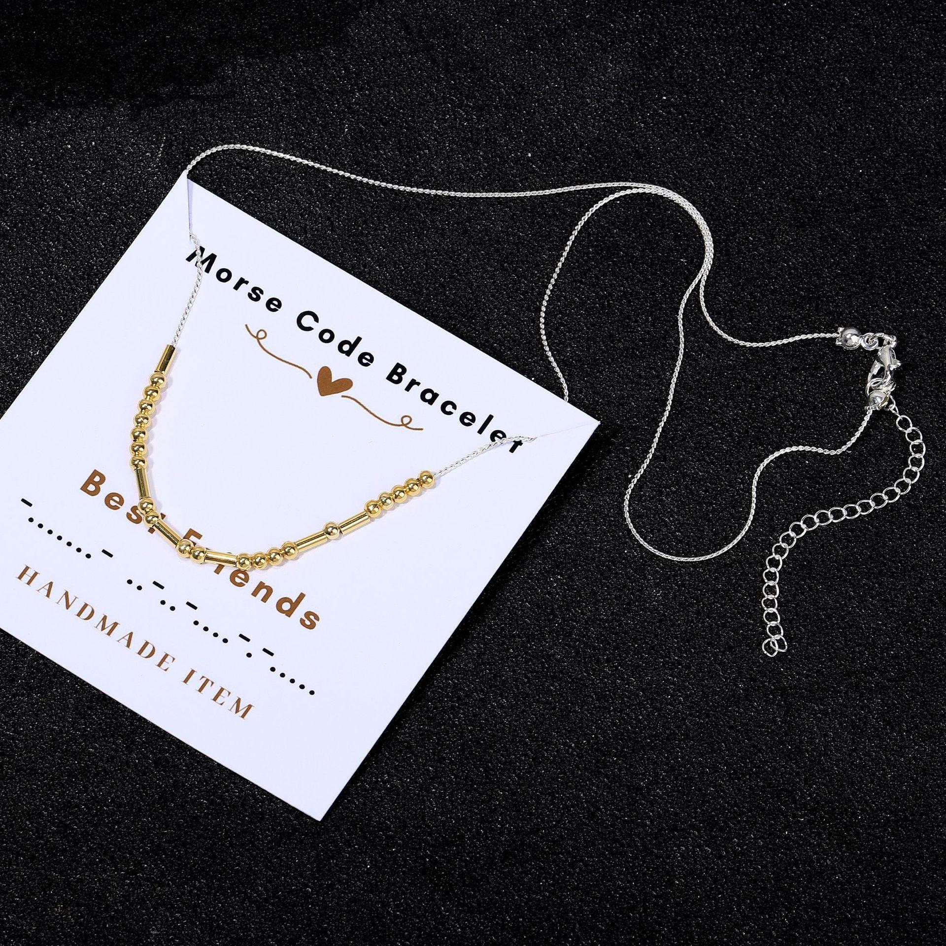 Morse code necklace alphanumeric couple personalized collarbone chain necklace