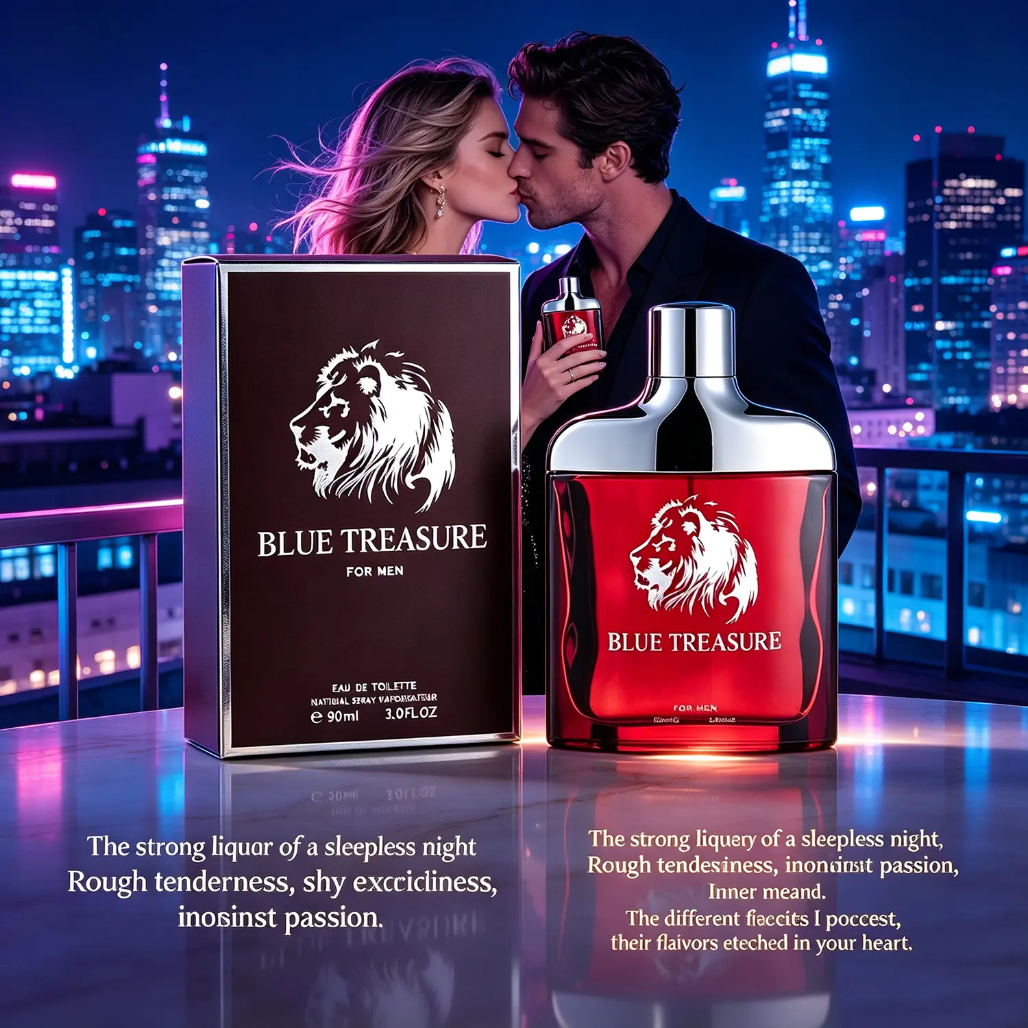 Men's Adore Pheromone Perfume, Infused with Exclusive Pheromone Attraction Formula, Extra Long Lasting All-Day Wear, Enchanting Fruity Floral Woody Musk Scent, Specially Designed for Him, Make Her Irresistibly Addicted to You, Share a Wild &90ml\3.0oz