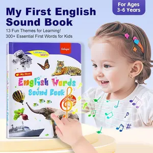 English Words Sound Book for Toddlers 1-6 Years 13 Fun Themes 300+ Words Early Education Fun Learning Toy ABC Singing Speech Improvement Word Game Educational Language School Education Perfect Educational Gift Talking Flash Cards