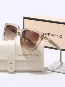 Lifemando Classic Square Frame Sunglasses, Fashionable Frames Sunglasses, Elegant Trendy Sunglasses for Women, Fashionable Sunglasses for Everyday Use and Outdoor Activities