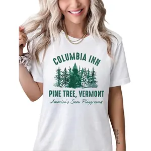 White Christmas Movie Columbia Inn Pine Tree Vermont Shirt, Winter Crewneck Sweatshirt, 90s Christmas Song Sweatshirt, Xmas Sweatshirt Gift