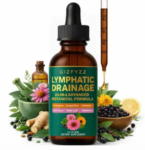 Lymphatic Drainage Drops – 21-in-1 premium herbal cleansing formula, detoxifies and reduces swelling | Main ingredients: Echinacea, dandelion, nettle, burdock, calendula, red clover supports the immune system and metabolism