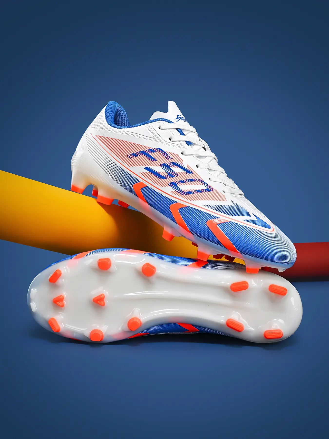 New Breathable Football Shoes Fg/ag Long Nails Artificial Grass Suitable for Training and Competition All-Season Anti-Slip Sports Shoes