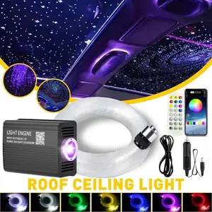 500 or 1000 Strands 0.5mm PMMA Fiber Optic | End-Annealed for Brighter Stars | 16W RGBW Light Engine with Adjustable Meteor Speed