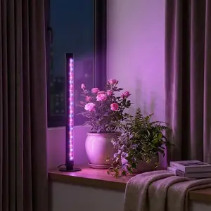Full Spectrum Standing Grow Lights for Indoor Plants, Houseplants, Desk Grow Light, Vertical Design, 3 Modes (White/Full Spectrum/Red+Blue) & 10 Brightness Levels, Auto 3/9/12H Timer, USB Powered, Plant Lights for Potted Plants in Living Room, Bedroom