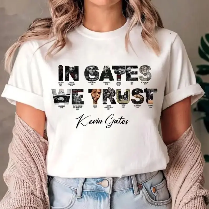 In Gates We Trust Shirt, Kevin Gates Shirt, Kevin Gates Merch, Kevin Gates The Amilio Tour Shirt, Vintage Graphic T-Shirt – Streetwear Short Sleeve Oversized Tee