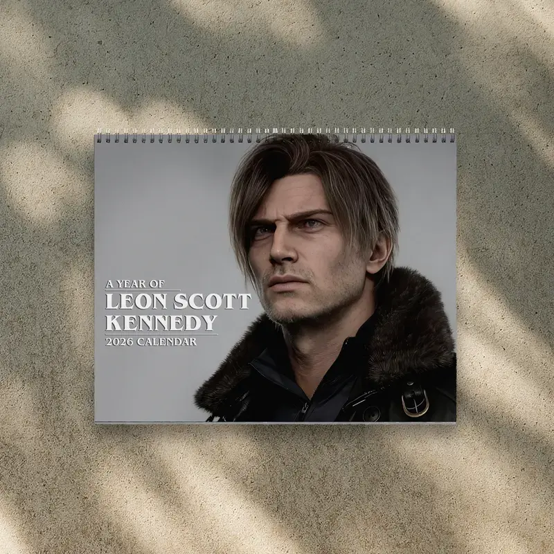 Le0n Kennedy Resident Evil 2026 Calendar - Celebrity Merch, Christmas Gift | Home Decor, Office Decor - Fan Gift, Unique Holiday Gift, Home Decor, Planning Calendar