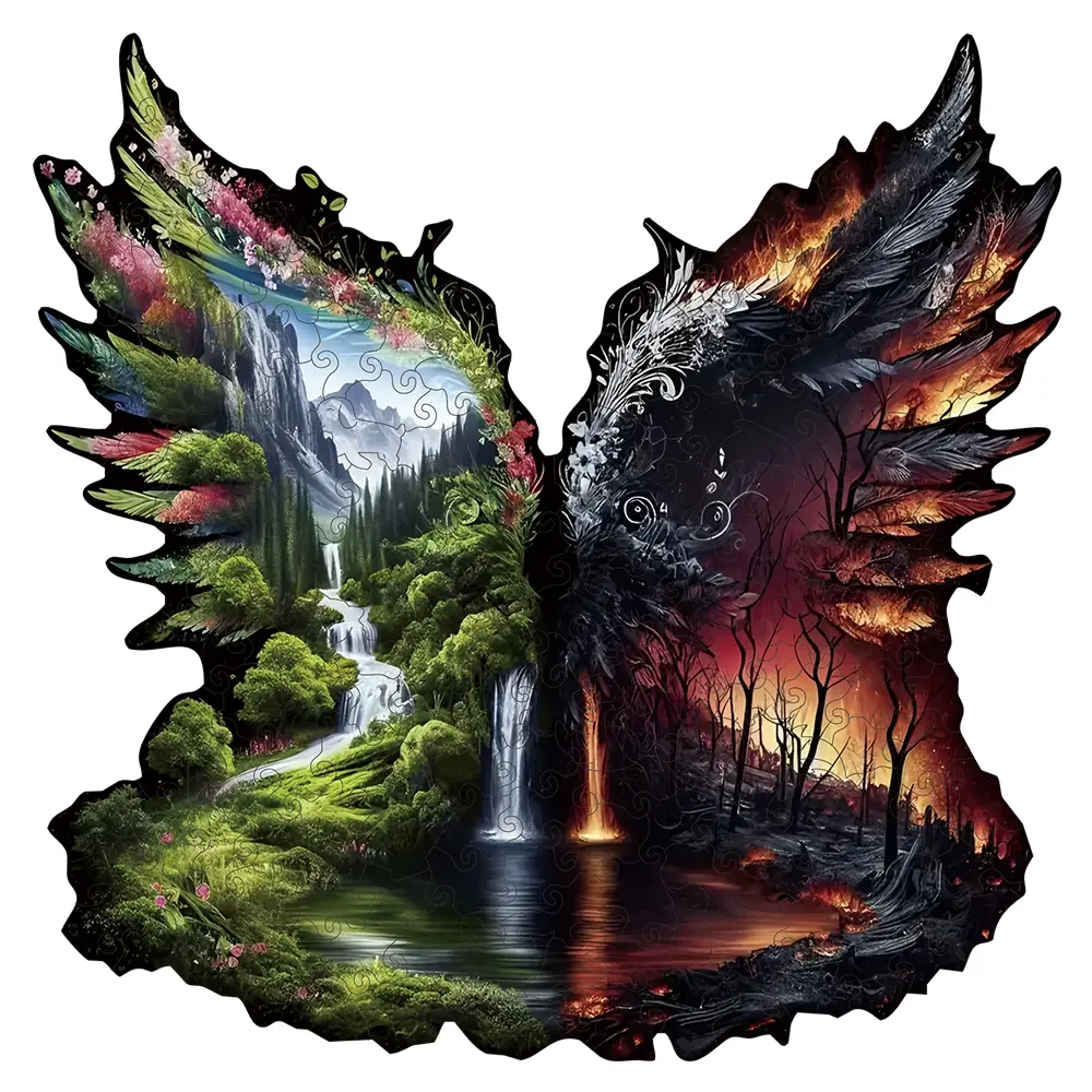 Landscape Theme Wooden Jigsaw Puzzle For Adults, Irregular Animal shaped Pieces, Odd Pieces Puzzle, High-difficulty Magic Puzzle Intellectual Toy, Birthday Holiday Christmas Exquisite Gift, Family Game Home Decor, Wooden Puzzles