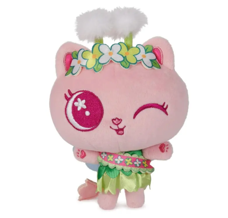 Gabby's Dollhouse, Celebration Series 6-Inch Tall Kitty Fairy Plushies, Stuffed Animal Kids Toys